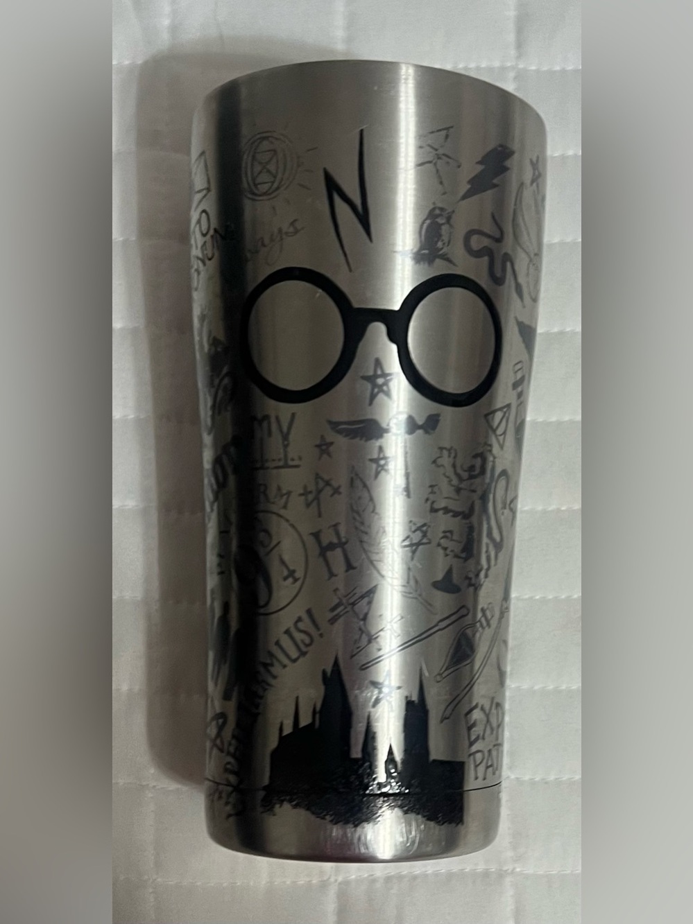 Tervis Harry Potter Stainless Steel 20oz Travel Tumbler scratches shown in pics
